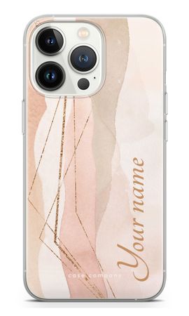 Gold Lines Namecase - Blush