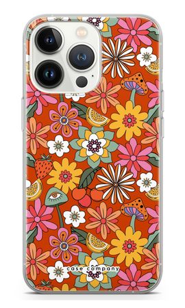 Retro bloemen - Rood