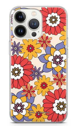 Retro bloemen - Geel