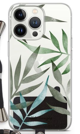 Tropical watercolor leaves