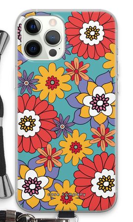 Retro bloemen - Blauw