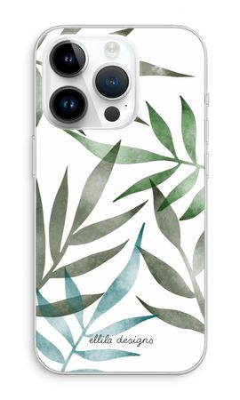 Tropical watercolor leaves