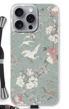 Japanese crane birds blossom