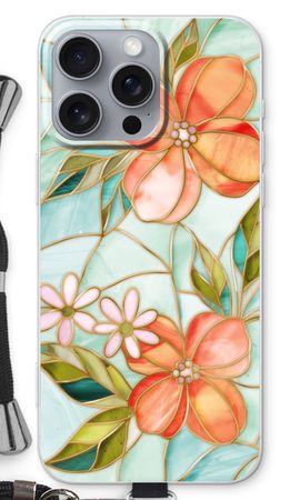 Orange stained glass flower