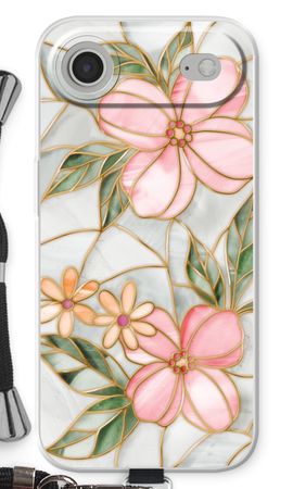 Orange stained glass flower