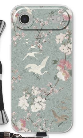 Japanese crane birds blossom