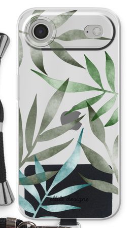 Tropical watercolor leaves