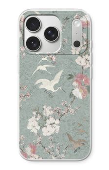 Japanese crane birds blossom