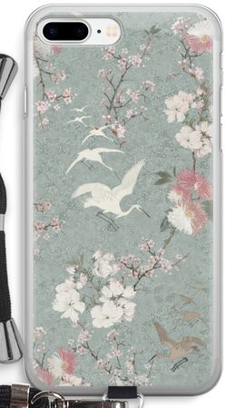 Japanese crane birds blossom