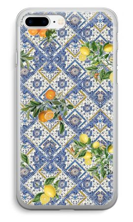 Blue tiles, lemons and oranges - small