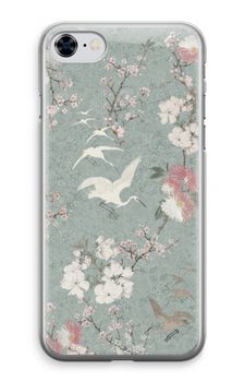 Japanese crane birds blossom