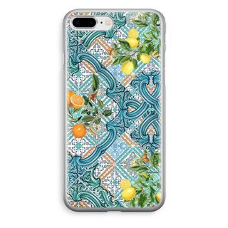 Blue tiles, lemons and oranges