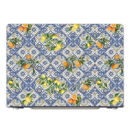 Blue tiles, lemons and oranges - small