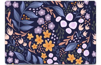 Flowers with blue leaves