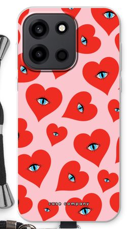 Red heart eyes