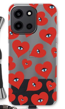 Red heart eyes