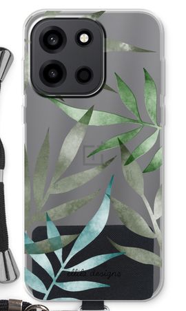 Tropical watercolor leaves