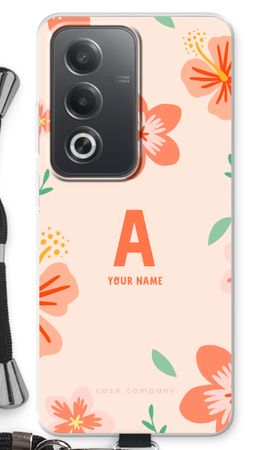 Tropical Pink Flowers Monogram