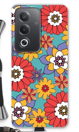 Retro bloemen - Blauw