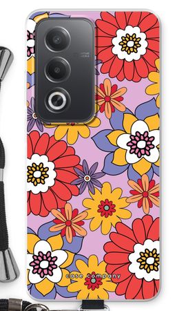 Retro bloemen - Paars