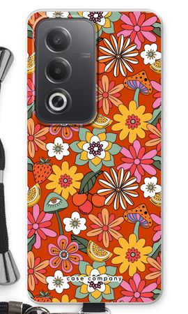 Retro bloemen - Rood
