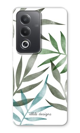 Tropical watercolor leaves