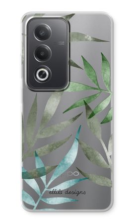 Tropical watercolor leaves