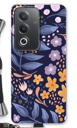 Flowers with blue leaves