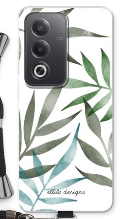 Tropical watercolor leaves
