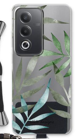 Tropical watercolor leaves