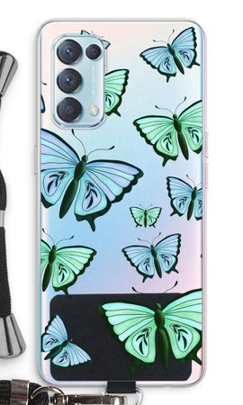 Blaue und grüne Schmetterlinge