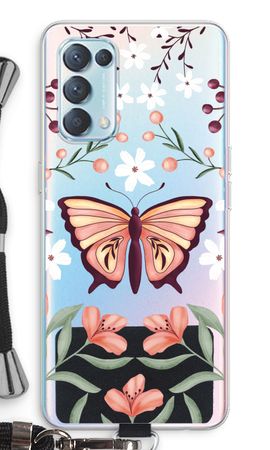 Schmetterling in einer blumigen Welt