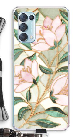 Orange stained glass flower