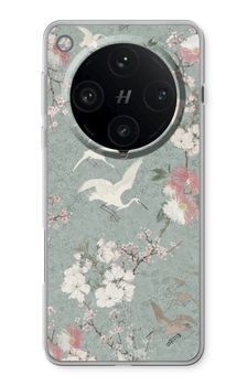 Japanese crane birds blossom