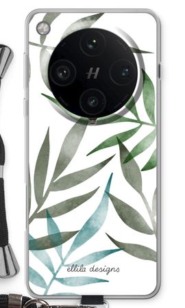 Tropical watercolor leaves