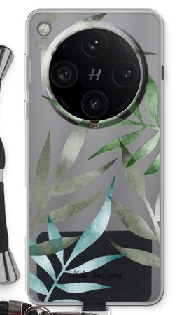 Tropical watercolor leaves