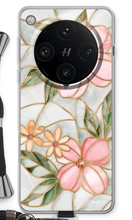 Orange stained glass flower