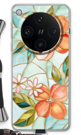 Orange stained glass flower