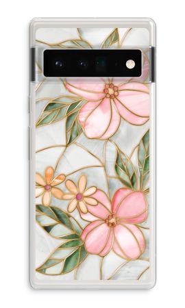 Orangefarbene Glasmalerei-Blume