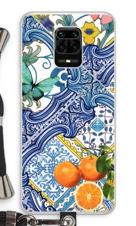 Blue tiles and oranges