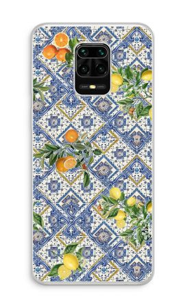 Blue tiles, lemons and oranges - small