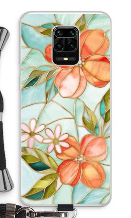 Orange stained glass flower