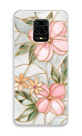 Orange stained glass flower