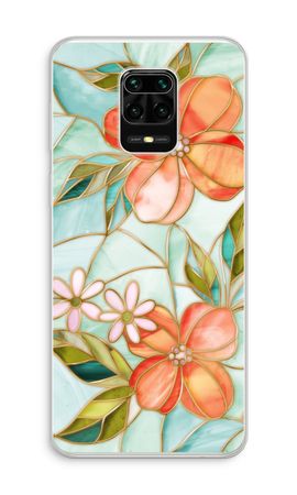 Orange stained glass flower