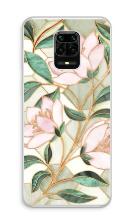 Orange stained glass flower