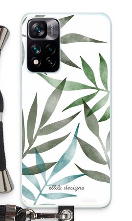 Tropical watercolor leaves