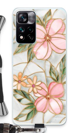 Orange stained glass flower