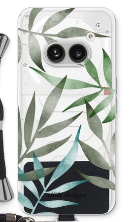 Tropical watercolor leaves