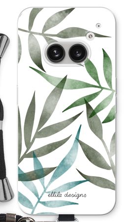 Tropical watercolor leaves