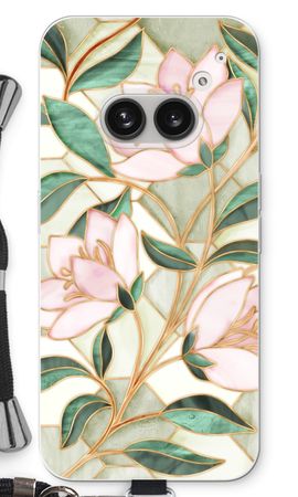 Orange färgad glasblomma